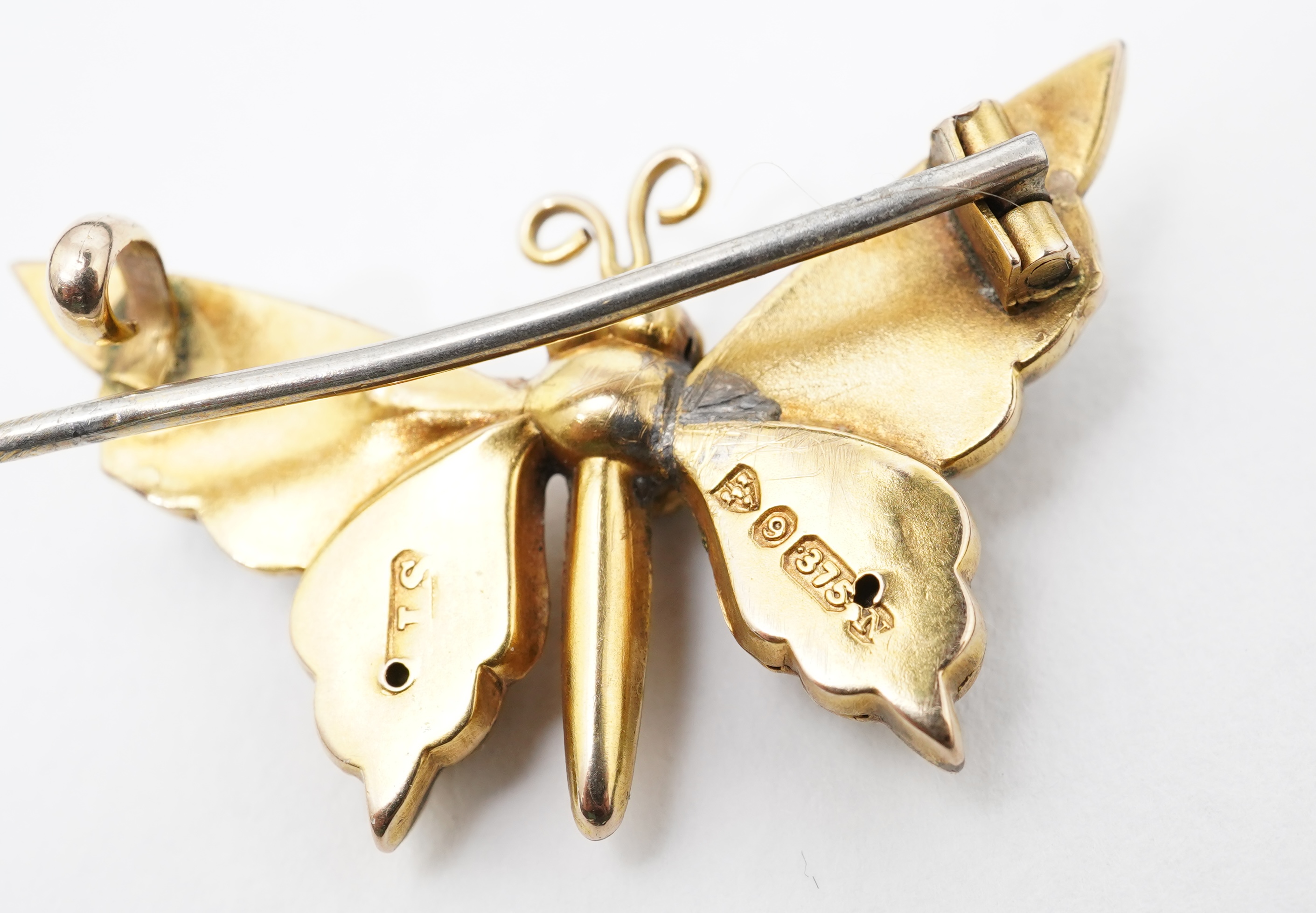 A Victorian gold and paste brooch, circa 1896